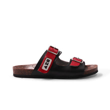 Cargar imagen en el visor de la galería, Sandalias Delta Sigma Theta con doble correa y letras griegas