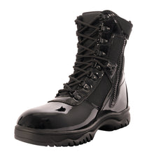 Load image into Gallery viewer, Forced Entry High-Gloss Tactical Boot with Side Zipper - 8 Inch