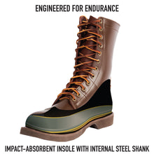 Cargar imagen en el visor de la galería, Brown Leather Jump Boot - 10 Inches