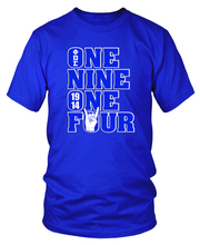 Load image into Gallery viewer, Phi Beta Sigma One Nine One Four Embossed T-Shirt
