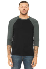 Load image into Gallery viewer, BELLA+CANVAS ® Unisex 3/4-Sleeve Baseball Tee. BC3200 - L