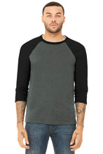 Load image into Gallery viewer, BELLA+CANVAS ® Unisex 3/4-Sleeve Baseball Tee. BC3200 - M