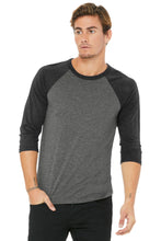 Load image into Gallery viewer, BELLA+CANVAS ® Unisex 3/4-Sleeve Baseball Tee. BC3200 - 2XL