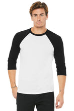 Load image into Gallery viewer, BELLA+CANVAS ® Unisex 3/4-Sleeve Baseball Tee. BC3200 - L