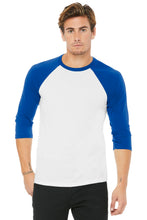 Load image into Gallery viewer, BELLA+CANVAS ® Unisex 3/4-Sleeve Baseball Tee. BC3200 - XS