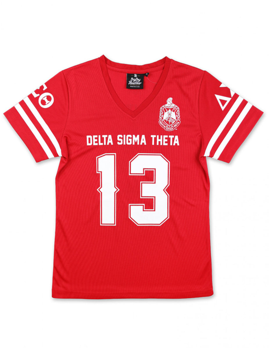 【US規格】希少  NORTH DELTA サッカーシャツ 赤 S Delta Sigma Theta Football Jersey (Red) – Black Collection Apparel
