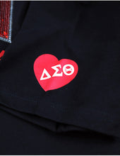 Load image into Gallery viewer, Delta Sigma Theta Black Sequin T-shirt