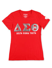 Load image into Gallery viewer, Delta Sigma Theta Red Sequin T-shirt