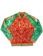 Cargar imagen en el visor de la galería, CHAQUETA DE LENTEJUELAS FLORIDA A&M (NARANJA)