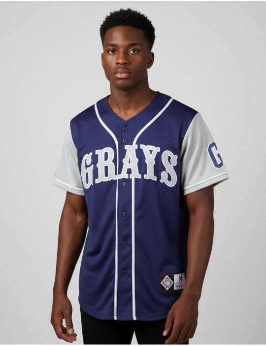 HOMESTEAD GRAYS BASEBALL JERSEY – Black Collection Apparel