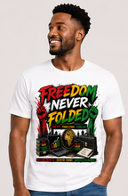 Load image into Gallery viewer, Juneteenth Freedom Never Folded T-Shirt