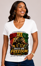 Cargar imagen en el visor de la galería, Juneteenth Built On Freedom T-Shirt