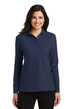 Load image into Gallery viewer, Port Authority ® Women's Silk Touch™ Long Sleeve Polo. L500LS