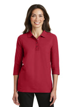 Load image into Gallery viewer, Port Authority ® Women's Silk Touch™ 3/4-Sleeve Polo. L562