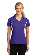 Cargar imagen en el visor de la galería, Sport-Tek ® Women's Side Blocked Micropique Sport-Wick ® Polo. LST655