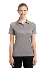Load image into Gallery viewer, Sport-Tek ® Women's Heather Colorblock Contender ™ Polo. LST665