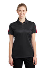 Load image into Gallery viewer, Sport-Tek ® Women's PosiCharge ® Active Textured Colorblock Polo. LST695