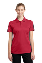 Load image into Gallery viewer, Sport-Tek ® Women's PosiCharge ® Active Textured Colorblock Polo. LST695