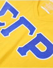 Load image into Gallery viewer, Sigma Gamma RHO V-NECK TEE_GOLD