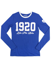 Load image into Gallery viewer, ZETA PHI BETA LONG SLEEVE TEE_ROYAL BLUE