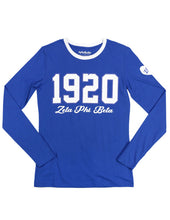 Load image into Gallery viewer, Zeta Phi Beta LONG SLEEVE TEE_ROYAL BLUE