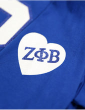 Load image into Gallery viewer, Zeta Phi Beta LONG SLEEVE TEE_ROYAL BLUE