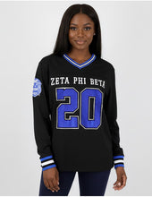 Load image into Gallery viewer, Zeta Phi Beta LONG SLEEVE_BLACK