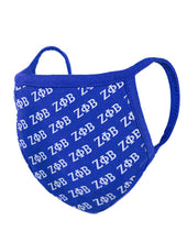 Load image into Gallery viewer, ZETA PHI BETA PRINTED FACE MASK w/ FILTER POCKET