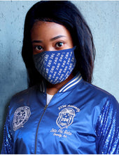 Load image into Gallery viewer, ZETA PHI BETA PRINTED FACE MASK w/ FILTER POCKET