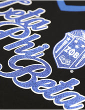 Load image into Gallery viewer, ZETA PHI BETA V-NECK TEE_BLACK