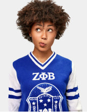 Load image into Gallery viewer, ZETA PHI BETA V-NECK SWEATER
