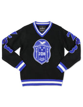 Cargar imagen en el visor de la galería, Zeta Phi Beta WOOL V-NECK SWEATER_BLACK