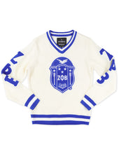 Load image into Gallery viewer, Zeta Phi Beta WOOL V-NECK SWEATER_IVORY