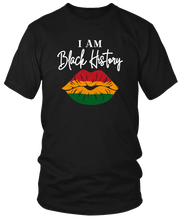 Load image into Gallery viewer, I AM BLACK HISTORY LIPS T-SHIRTS
