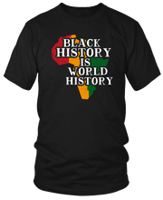 Cargar imagen en el visor de la galería, CAMISETA LA HISTORIA NEGRA ES HISTORIA MUNDIAL