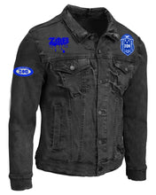 Load image into Gallery viewer, Zeta Phi Beta Black Denim Finer Woman Jean Jacket