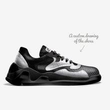 Load image into Gallery viewer, Black and White Chunky Low Top C13