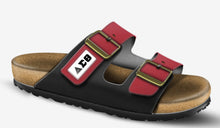 Cargar imagen en el visor de la galería, Sandalias Delta Sigma Theta con doble correa y letras griegas