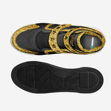 Load image into Gallery viewer, High Top Fashion Stars Black and Glitter Gold