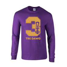Load image into Gallery viewer, Omega Psi Phi DAWG Long sleeve PERFORMANCE T-shirt