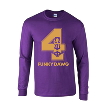 Load image into Gallery viewer, Omega Psi Phi DAWG Long sleeve PERFORMANCE T-shirt