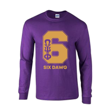 Load image into Gallery viewer, Omega Psi Phi DAWG Long sleeve PERFORMANCE T-shirt