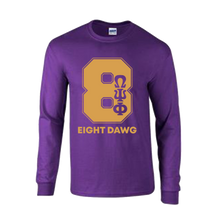 Load image into Gallery viewer, Omega Psi Phi DAWG Long sleeve PERFORMANCE T-shirt