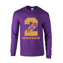 Load image into Gallery viewer, Omega Psi Phi DAWG Long sleeve PERFORMANCE T-shirt