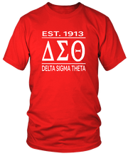 Load image into Gallery viewer, Delta Sigma Theta EST 1913 T-Shirt