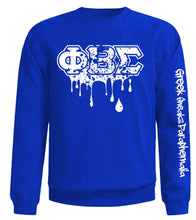 Load image into Gallery viewer, Phi Beta Sigma Splatter Drip Sweatshirt