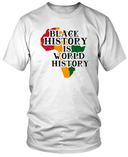 Cargar imagen en el visor de la galería, CAMISETA LA HISTORIA NEGRA ES HISTORIA MUNDIAL