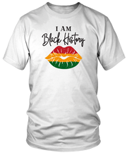 Load image into Gallery viewer, I AM BLACK HISTORY LIPS T-SHIRTS