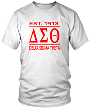 Load image into Gallery viewer, Delta Sigma Theta EST 1913 T-Shirt