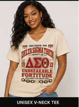 Cargar imagen en el visor de la galería, Delta Sigma Theta Legacy Freedom Juneteenth T-shirt (Cream)
